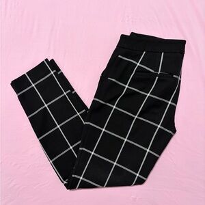 Black and White Plaid Pants - Express